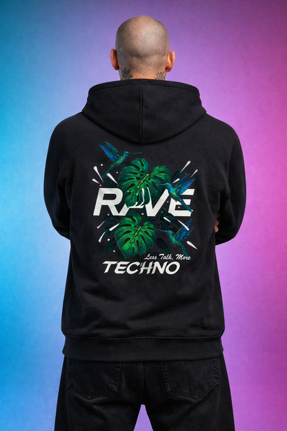 Rave Less Techno Premium Hoodie