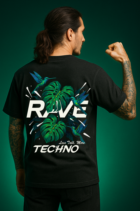 Rave Less Techno Oversized Shirt